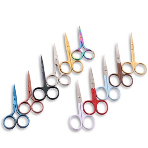 High Quality Ready Made Stainless Steel Russian Style Pre-Processing Cuticle Trimmer Right-Handed Durable Sharp Curved <b>Scissor</b> - Product Image 4