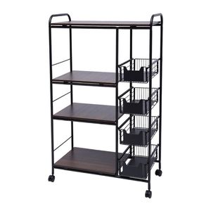 Multipurpose Iron <b>Kitchen</b> Trolley <b>Rack</b> With Elegant Design And Spacious Shelving For Household Storage Solutions - Product Image 1