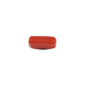 6.75 Carat Oval Cabochon Synthetic Red Coral Loose Gemstone Lot for Fine Jewelry - Product Image 1