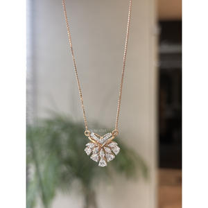 จี้เพชร 0.80 กะรัต ดีไซน์วินเทจสำหรับผู้หญิง สร้อยคอทอง 14K เครื่องประดับหรูหรา ออกแบบและผลิตตามสั่ง - Product Image 5