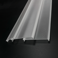 Diffuseur linéaire prismatique en acrylique transparent gaufré Bming pour éclairage LED, couverture lumineuse pour éclairage uniforme intérieur