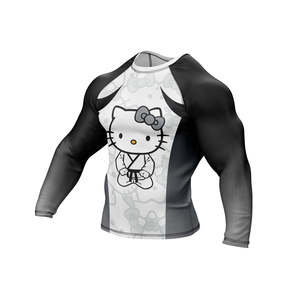 Rashguard OEM ODM Rashguard pour hommes, imprimé par sublimation, en spandex, Rashguard BJJ, Rashguard de gym, Rashguard de surf, Rashguard de plongée, Chemises de compression MMA - Product Image 5
