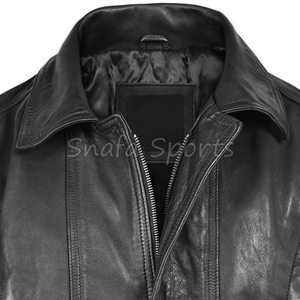 Chaqueta de Cuero Impermeable para Hombre, Estilo Moderno, Corte Ajustado, Chaquetas de Cuero de Moda para Hombre, Más Vendida - Product Image 3