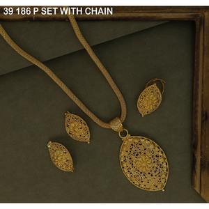 Fashion Pendant Necklace Gold-Plated Necklace for Women <b>Wedding</b> Jewelry Luxury Earrings Necklace Jewelry Set for Woman Jewelry - Product Image 2