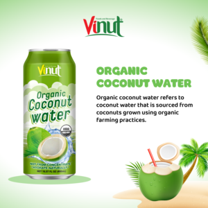 VINUT 490ml Vente chaude d'eau de noix de coco pure naturelle prête à être expédiée Fabriqué au Vietnam Usine (OEM, ODM) - Product Image 2