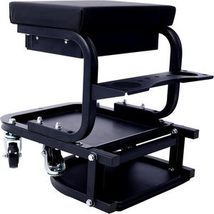 Asiento rodante de mecánico con cajón y bandeja de almacenamiento de herramientas, taburete de garaje con ruedas, carro de taller automotriz GAPGAR032 - Product Image 3