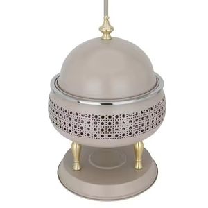 Elegant Gold Cage Food Warmer Hammered Gold Dome Chafing Dish with Wire Frame Stand Luxury Wedding <b>Buffet</b> <b>Server</b> Gold Casserole - Product Image 2