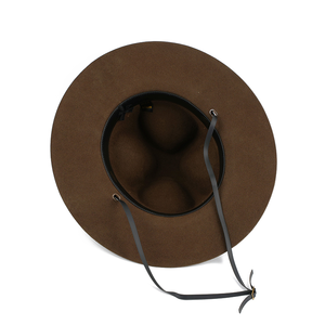 Sombrero Fedora 100% Lana Original, Nuevo, Estilo Fuerza Marítima de EE. UU., Ala Ancha/Ala Plana, Unisex, Casual - Product Image 3