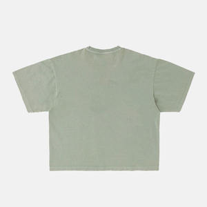 Camisetas de punto de manga corta transpirables con cuello redondo de algodón 100% de peso pesado para hombre de alta calidad con patrón Streetwear - Product Image 4