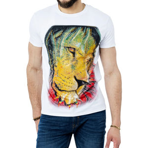 Camiseta de Verano al por Mayor, Nueva Moda Urbana, Cuello Redondo, 100% Algodón, Ligera, Manga Corta, Lisa, para Hombre, con Logotipo Frontal, Corte Regular, Casual - Product Image 3