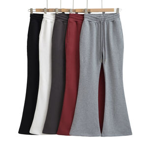 Nouveau style 2026 – Pantalon évasé en coton délavé à l'acide, personnalisé avec étiquette privée, pour femme, avec cordon de serrage, idéal pour l'automne - Product Image 3
