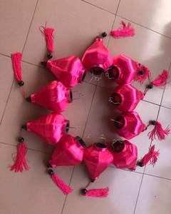 Lanterne en bambou artisanale du Vietnam, satinée, pour fête en plein air, décoration de mariage suspendue, couverture en tissu DIY à peindre - Product Image 5