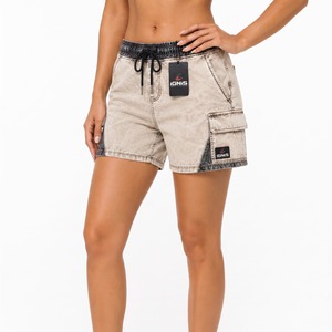 Shorts de Mujer con Lavado Ácido, Calidad Premium, Estilo Vintage, Corte Holgado, Cintura Alta, Moda Verano, Uso Diario Informal, con OEM - Product Image 2