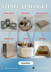 Sous-verres carrés en nacre naturelle avec incrustation florale et boîte, pour tasses à café et thé, en provenance du Vietnam (vente en gros) - Product Image 6