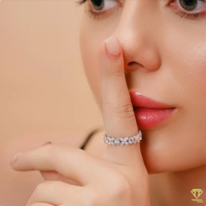 Luxury Flower Shape Lab Grown Diamond <b>Ring</b> In <b>925</b> Sterling <b>Silver</b> Elegant Wedding Band Jewelry For Women - Product Image 3