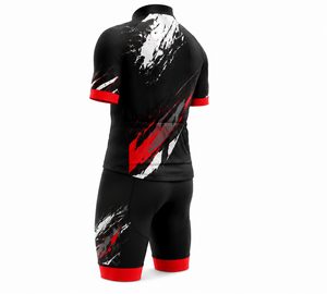 Ensemble de vêtements de cyclisme pour hommes de haute qualité, maillot de vélo à manches courtes et short à bretelles rembourrés pour le cyclisme sur route, option 3 : - Product Image 2