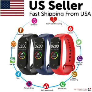 Bracciale braccialetto di frequenza cardiaca e pressione sanguigna M4 Smart Watch Band Fitness Tracker - Product Image 2