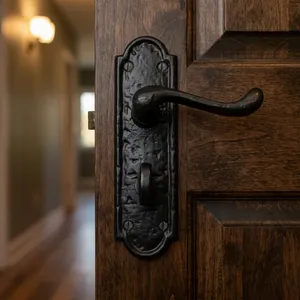 Good Quality Modern Iron Black Lever Latch Door Handle <b>Security</b> <b>Lock</b> Set Hotel Villa Bedroom Bathroom Available At Good Price - Product Image 6