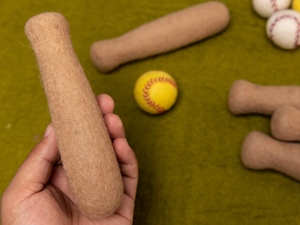 Wool Felt <b>Baseball</b> <b>Bat</b> Handmade Sports Toy Decorative Ornament Kids Play Prop Wholesale Bulk Felt & Yarn Child - Product Image 5