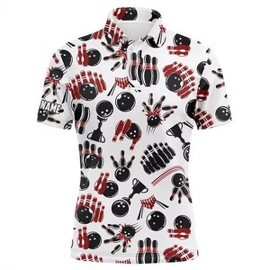 Customizable Men's 100% Polyester Personalized <b>Bowling</b> for Polo Shirt Sporty Style Knitted Fabric New Team <b>Bowling</b> Shirt - Product Image 5