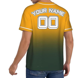 Baseball Jersey New Custom High Quality Wholesale 100% Organic Cotton Quick Dry V-neck Sports Unisex Baseball Jerseys Uniform - Product Image 5