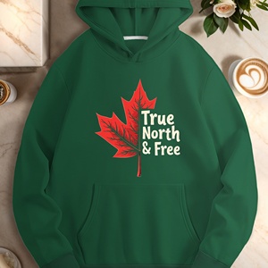 Sudaderas con Capucha Estampadas de Punto Casual para Mujer True North Strong Free - Product Image 1