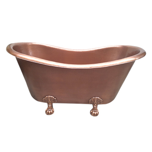 Solid Copper Bathtub Freestanding Eco-friendly Antique Copper Finish Large Size Metal Bathtub for Home Bathroom Use - Product Image 4