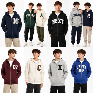 เสื้อฮู้ดซิปผ้าฝ้ายนุ่มสำหรับเด็กผู้ชาย เสื้อสเวตเชิ้ตมีฮู้ดลำลอง เสื้อแจ็คเก็ตขนแกะนุ่มสบายสำหรับเด็ก เสื้อผ้าสตรีทแวร์ - Product Image 1