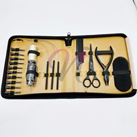 Kits de Entrenamiento de Extensiones de Cabello de Acero Inoxidable de Grado Quirúrgico, Color Negro Mate, Marca Nomex International Professional, para Estudiantes