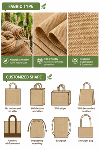 Eco Friendly Jute <b>Bag</b> Durable Non Woven Handles Reusable Design <b>Large</b> Capacity Shopping <b>Bag</b> West Bengal Origin PARVAAZ EXPORTS - Product Image 4