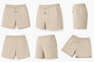 New Arrival Custom Men's Summer Beach Shorts Lightweight Quick Dry Breathable Casual <b>Elastic</b> Waist Eco-Friendly Polyester/Cotton - Product Image 6