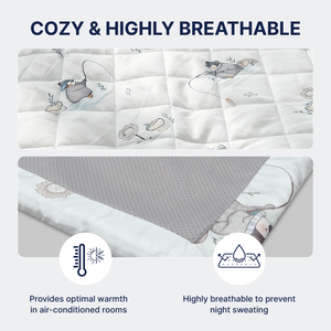 Parure de lit enfant VINABEDDING VinaCubs @School, imprimé animal moderne, 3 pièces, Tencel premium 400TC, multifonctionnelle, lavable - Product Image 3