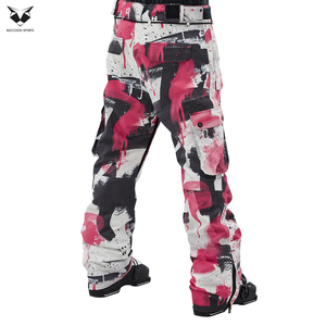 Créez Votre Propre Vêtement de Sport d'Hiver Haute Performance pour l'Extérieur : Pantalon de Ski Imperméable en Polyester avec Imprimé Graphique Streetwear - Product Image 4