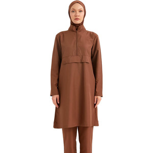 Muslim Women Modest Sportswear Long Dress Integrated Hijab <b>Islamic</b> Athletic Tunic Breathable Quick Dry Eco-Friendly UPF50+ - Product Image 5