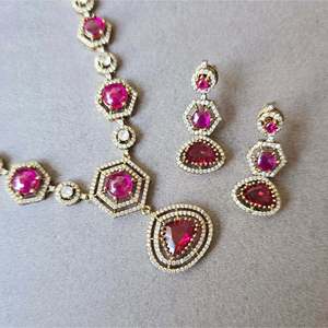 Victorian <b>Ruby</b> Diamond Fine Jewelry <b>Necklace</b> - Product Image 3