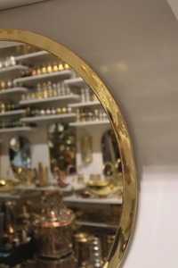 Luxury Modern Wall Mirror Set of Decorative Round Bone Inlay Hanging Mirrors for Living Room Bedroom Entryway Bathroom Home - Product Image 2