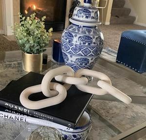 Chaîne en bois naturel à 5 maillons pour décoration de table d'hôtel, de fête, de maison ou de bureau, couleur bois naturel, très vendue - Product Image 4