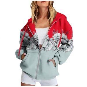 Sudaderas con Capucha Personalizadas para Mujer, Tejidas por Sublimación, Ecológicas, de Secado Rápido, Transpirables, de Alta Calidad, Colores y Tallas Personalizables - Product Image 1