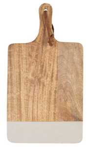 Planche à découper de cuisine en bois de manguier naturel, faite à la main, forme rectangulaire, écologique, passe au lave-vaisselle - Product Image 2
