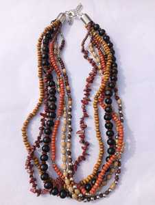 Handmade Seed <b>Bead</b> Statement <b>Necklace</b> Colorful Multi-Strand Fashion Jewelry for Women Bohemian Ethic Style Party Wear - Product Image 3