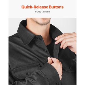 7 Oz. Giacca da Saldatura in Cotone Resistente alle Fiamme per Uomo, Conforme ATPV 9.2, Lavabile in Lavatrice, Camicia Resistente al Calore FR - Product Image 3