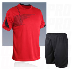 Camisetas de fútbol premium para hombre, chándal de fútbol, traje de entrenamiento de fútbol de manga corta, camiseta deportiva activa de verano, pantalones cortos - Product Image 3
