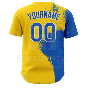 เสื้อเบสบอลพิมพ์ลายดิจิทัลคุณภาพสูง ระบายอากาศได้ดี ผลิตจากโพลีเอสเตอร์ 100%  ออกแบบโลโก้ได้ตามต้องการ น้ำหนักเบา เหมาะสำหรับกีฬา - Product Image 2