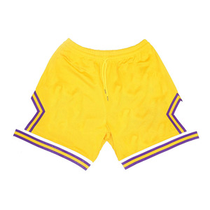 Pantalones Cortos Retro al por Mayor de Fábrica, Pantalones Cortos Deportivos con Rayas Blancas y Nombre de Equipo Personalizado para Hombre - Product Image 1