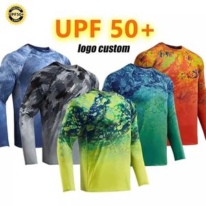 Fishing Wear UPF 50+ Waterproof <b>Windproof</b> Quick-Drying Breathable Long-Sleeved Shirts Custom Design Camo Mask Hoodie - Product Image 1
