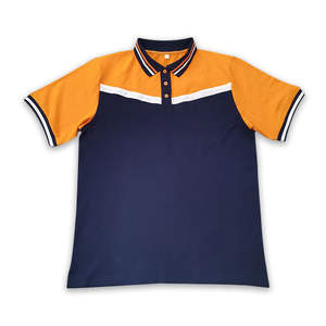 Camiseta Polo Personalizada de Moda Masculina, Manga Corta, Diseño de Paneles, Ropa Deportiva Informal, Transpirable, de Algodón, para Uso Diario en Verano - Product Image 2