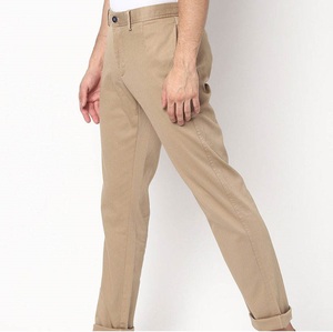 Pantalones chinos de algodón de secado rápido para hombre, corte ajustado, rectos, transpirables, de corte regular, para golf, con logotipo personalizado. - Product Image 3