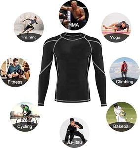 Maillot de compression haute technologie à manches longues pour hommes, idéal BJJ MMA, séchage rapide, performance supérieure, équipement de grappling – USA Europe Top - Product Image 5