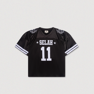 Maillot de football américain à col en V, style streetwear, surdimensionné, en mesh, pour hommes, disponible en deux couleurs - Product Image 5