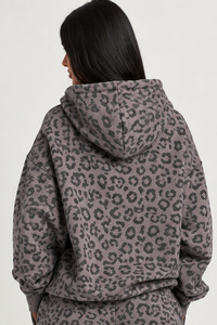 Conjunto de Sudadera Oversize con Estampado de Leopardo en Grafito y Pantalones Jogger de Pierna Ancha para Mujer, Chándal Casual de Moda Urbana, Conjunto de Moda Personalizado al por Mayor - Product Image 5